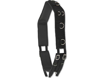 Nylonový lonžovací obřišník (Velikost PONY, Barva black)