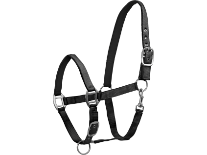 Ohlávka Perlon Satin Waldhausen (Velikost PONY, Barva black)