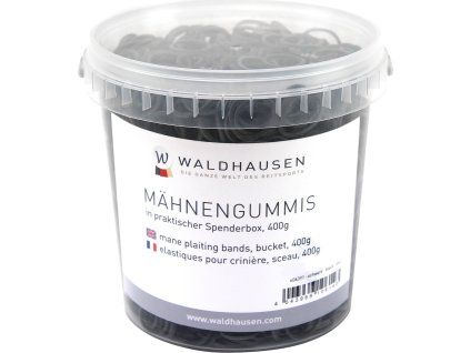 Gumičky do hřívy Waldhausen - 400 g (Barva black)