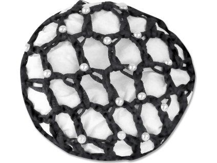Síťka do vlasů s perlami Waldhausen (Barva black)