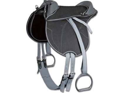 Dětské jezdecké sedlo (Velikost 15"/38 cm, Barva black/grey)