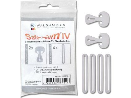 Safe-Gum, sada 6 ks (Velikost 6 pieces, Barva silver grey)