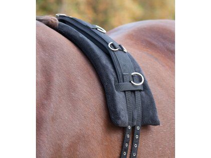 Dečka pod lonžovací obřišník Waldhausen, paměťová pěna (Velikost PONY, Barva black)