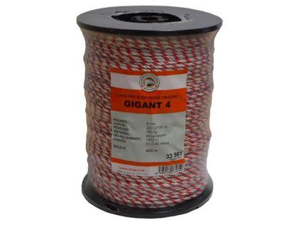 Polypropylenové lano pro elektrické ohradníky 4 mm GIGANT 4