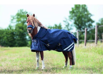 Výběhová deka -Mini- 600D, bez zateplení, deep blue. pro pony a shetty, minishetty