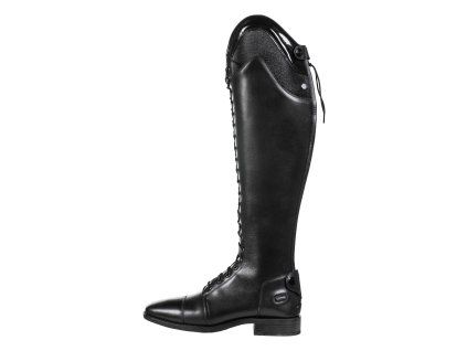 Vysoké jezdecké boty kožené -Beatrice- normal/extra wide, black