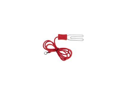 Kabel připojovací s drátěnou spojkou ve tvaru srdce, 125 cm, očko 8 mm
