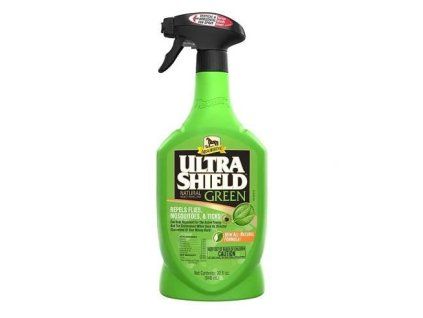 Absorbine UltraShield GREEN – přírodní koňský deodorant s esenciálními oleji (Lahev s rozprašovačem, 946 ml)