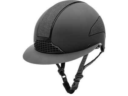 SWING jezdecká helma s Lady kšiltem H24 Lady shine (Velikost 51 - 55 cm, Barva black shine, mat)