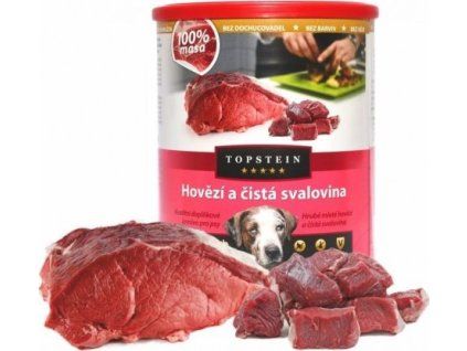 Topstein konz. Hovězí a čistá svalovina v plechu 800g