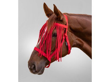 Pastevní ohlávka bez kování s třásněmi (Velikost PONY, Barva black)