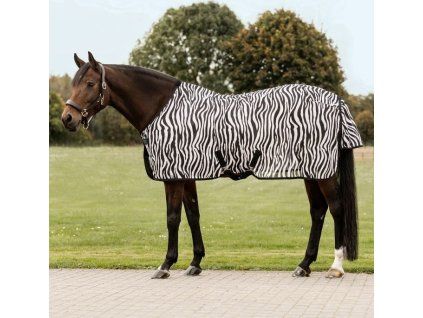 Síťovaná deka proti hmyzu Zebra s křížovým zapínáním (Barva black/white, Velikost 075 cm)