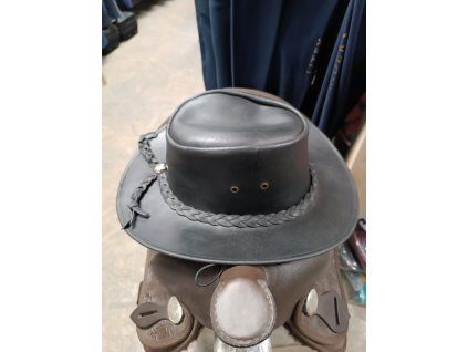 Klobouk Lakota Genuine leather s pletením