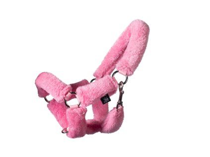 Ohlávka s umělým beránkem růžová - Hobby horsing