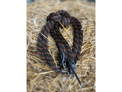 Provazové otěže Bang, délka 3m, průměr 18mm, černo-hnědá