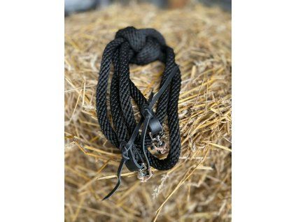 Provazové otěže Bang, délka 3m, průměr 18mm, černá