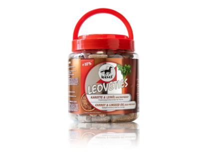 Chutné pamlsky Leoveties s mrkví a lněným olejem Leovet, Balení 1,1 kg