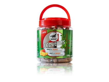 Chutné pamlsky Leoveties s mátou a mangem Leovet, Balení 1,1 kg