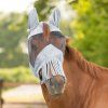 Maska proti hmyzu Premium s UV a třásněmi na nozdrách (Velikost PONY, Barva black)