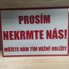 Cedulka na box/ohradu