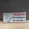 Cedulka na box/ohradu