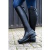 Vysoké jezdecké boty kožené-Titanium Style- extra long, width XL black