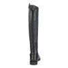Vysoké jezdecké boty kožené -Titanium Style- short, width XS black