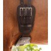 Drezurní kožený anatomicky tvarovaný podbřišník Elastik (Velikost 50 cm, Barva black)