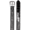 Kožené třmenové řemeny s nylonovým jádrem Waldhausen X-Line, crocodile design (Velikost 130 cm, Barva black)