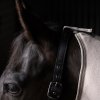 Fleece deka s krkem a křížovým zapínáním Imperial Riding Fundamental, Taupe