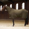 Fleece deka s krkem a křížovým zapínáním Imperial Riding Fundamental, Olive green